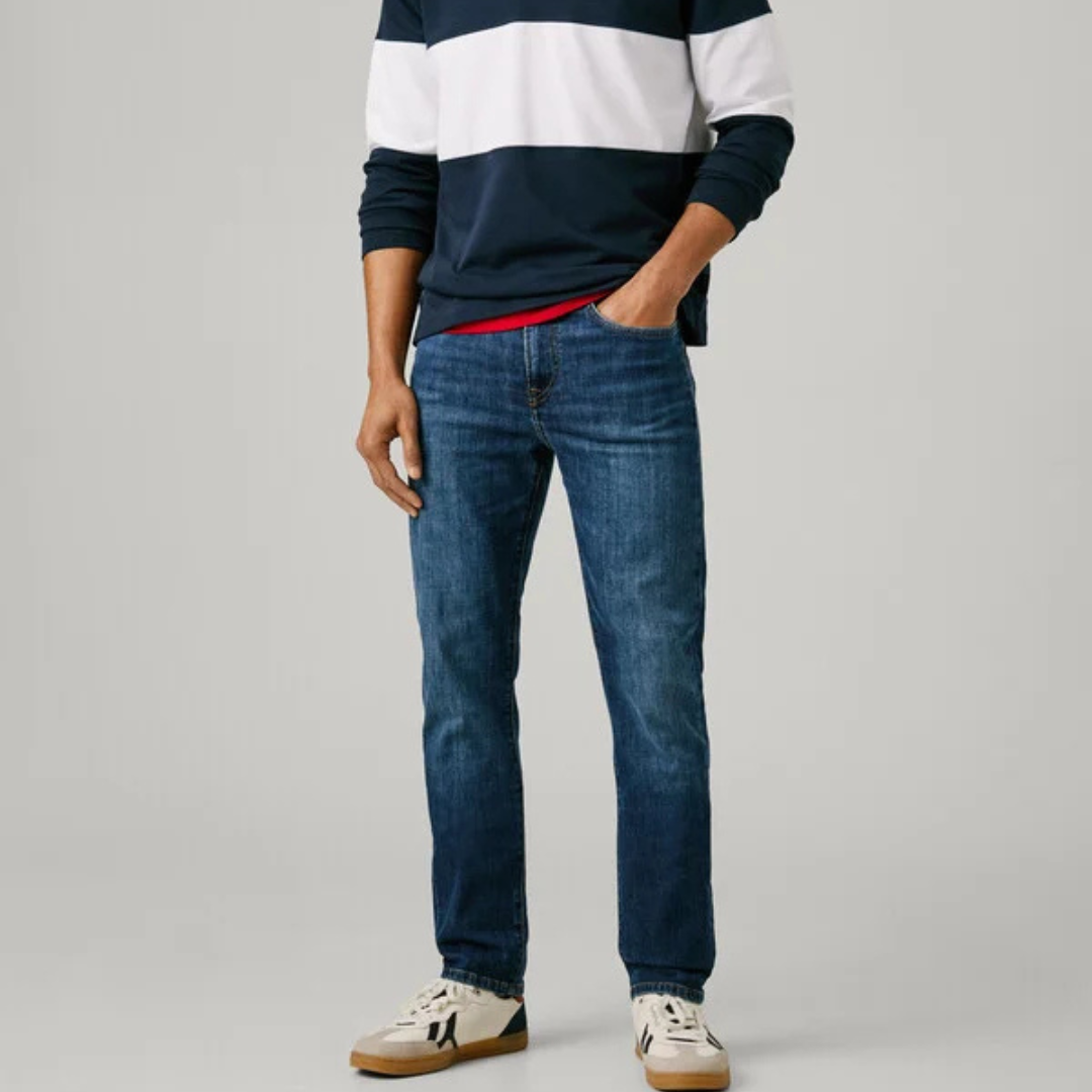 pepejeans slim fit mid-rise jeans - hatch