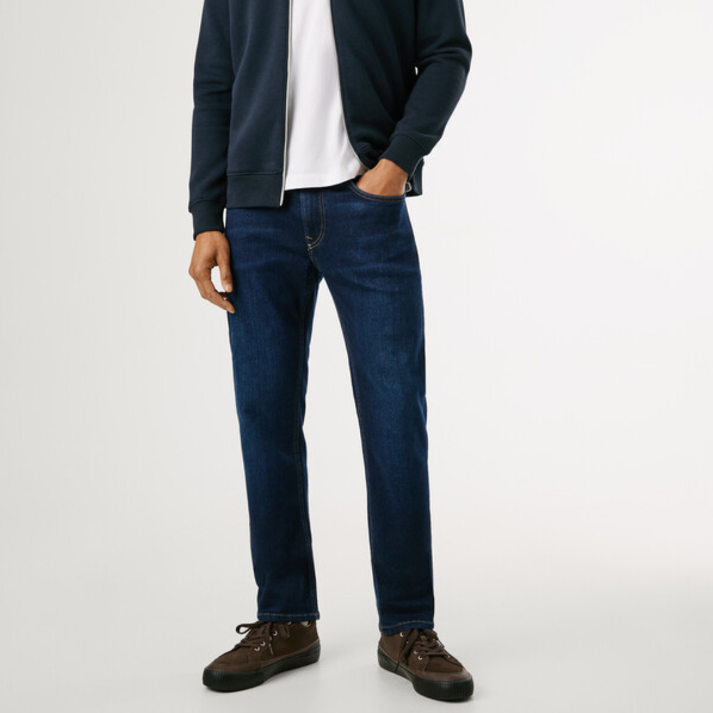 pepejeans taper fit mid-rise jeans - stanley