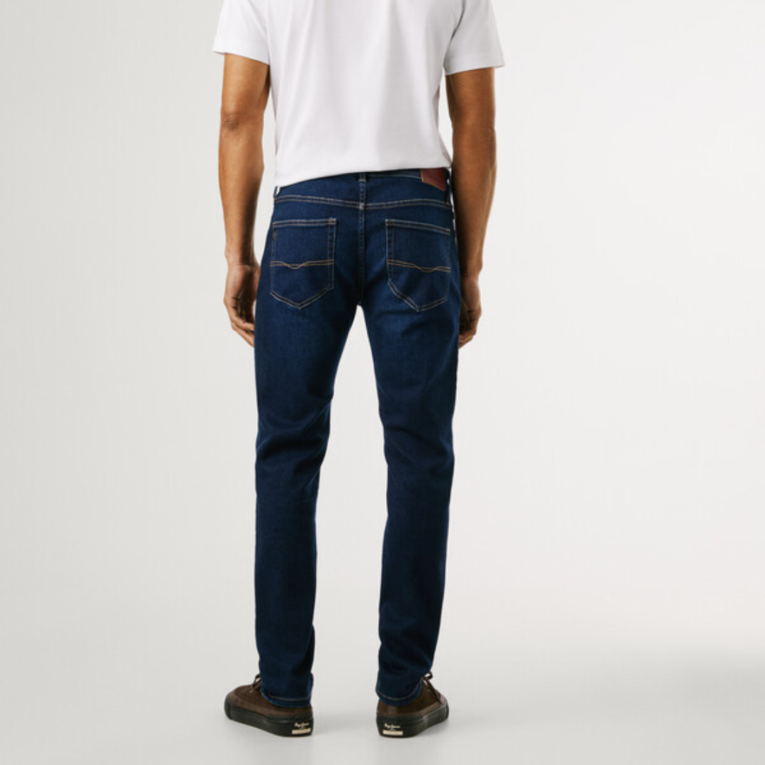 pepejeans taper fit mid-rise jeans - stanley