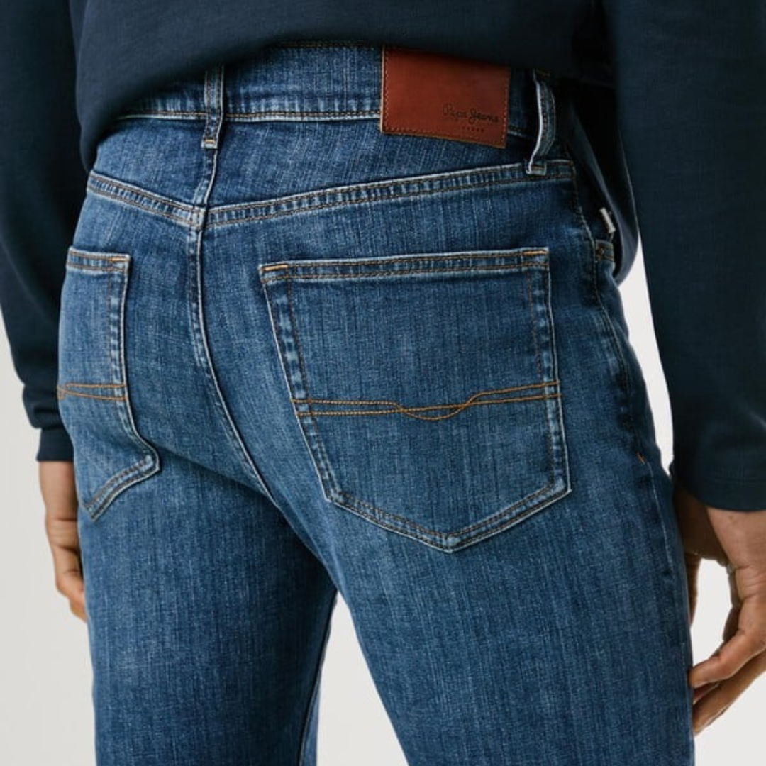 pepejeans slim fit mid-rise jeans - hatch