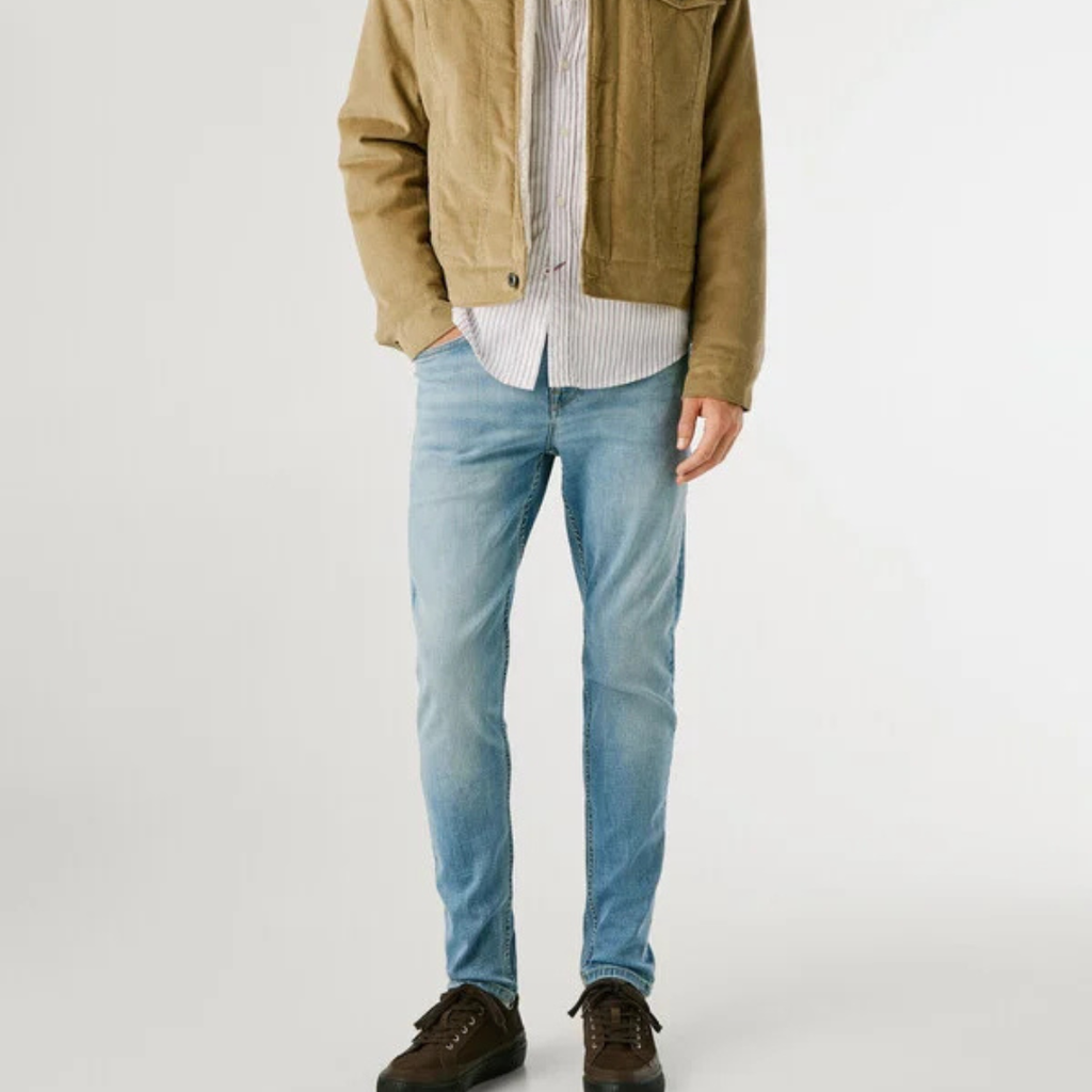 pepejeans skinny fit mid-rise jeans - finsbury