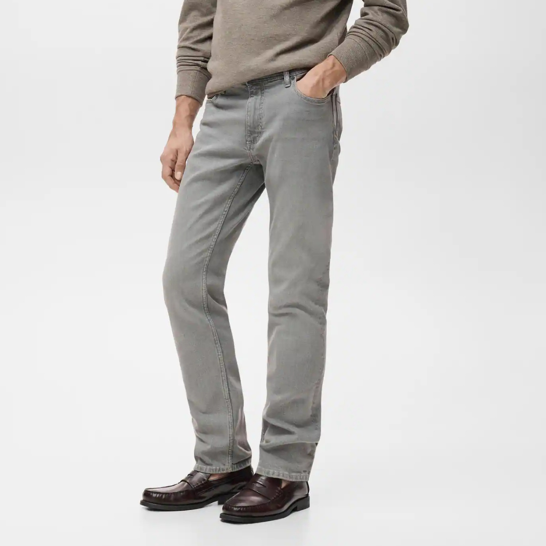 mango Jan slim-fit grey wash jeans Denim jeans style