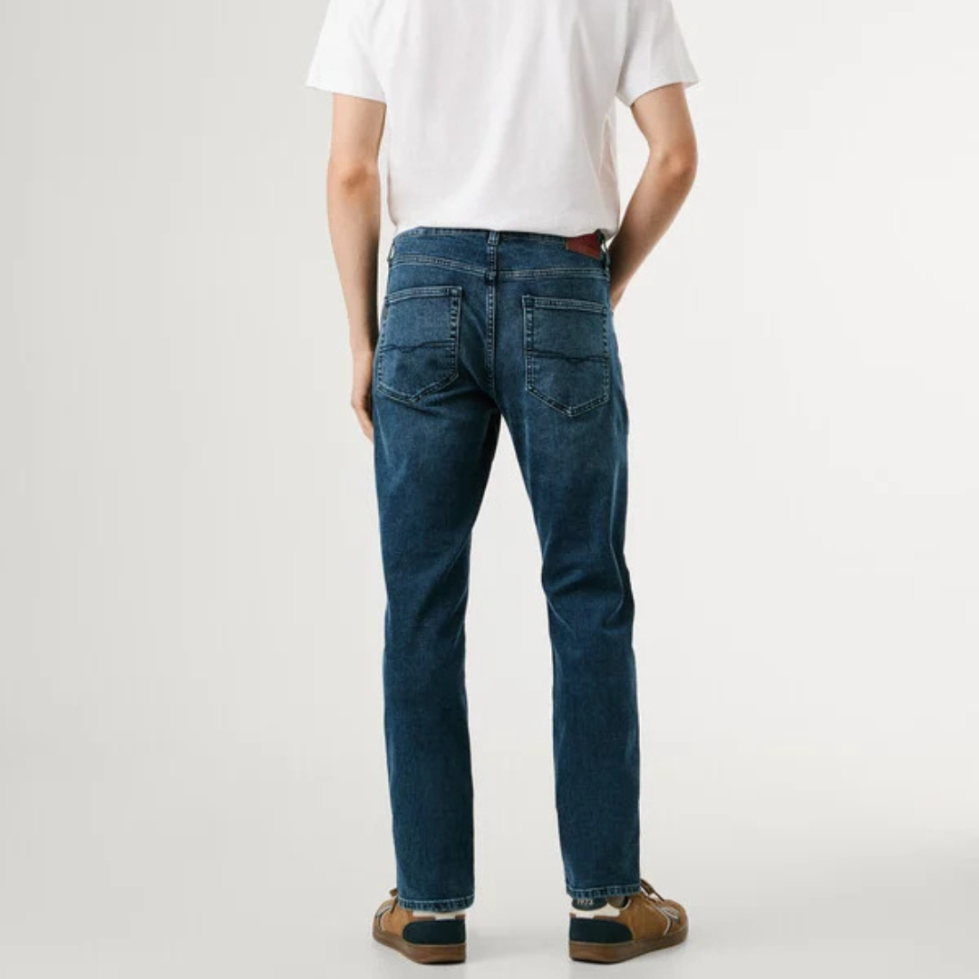 pepejeans taper fit mid-rise jeans - stanley