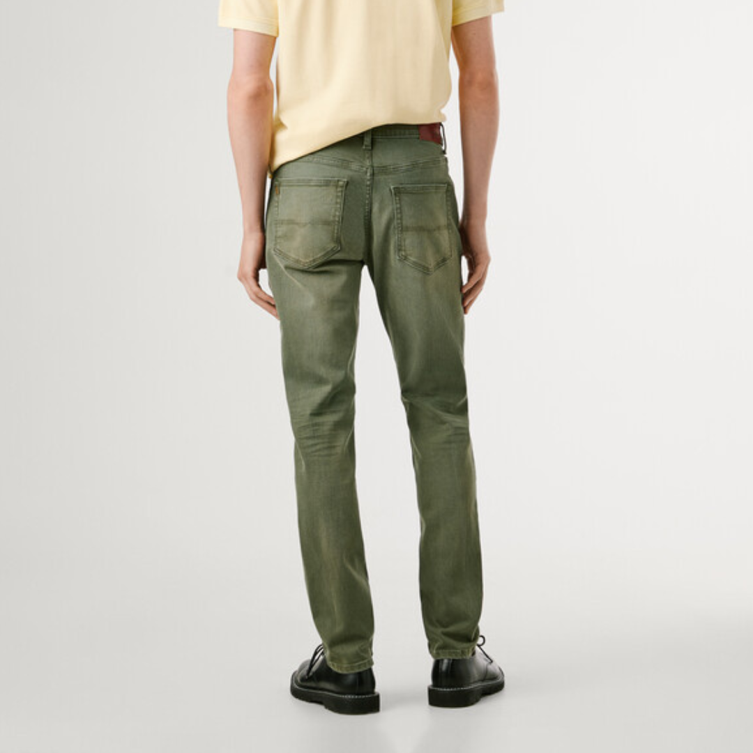 pepejeans taper fit mid-rise jeans - stanley