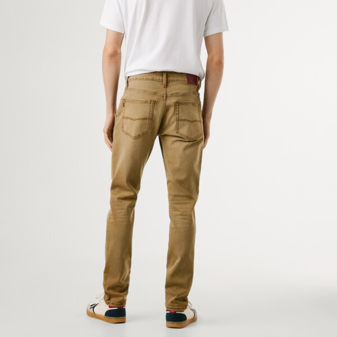 pepejeans taper fit mid-rise jeans - stanley