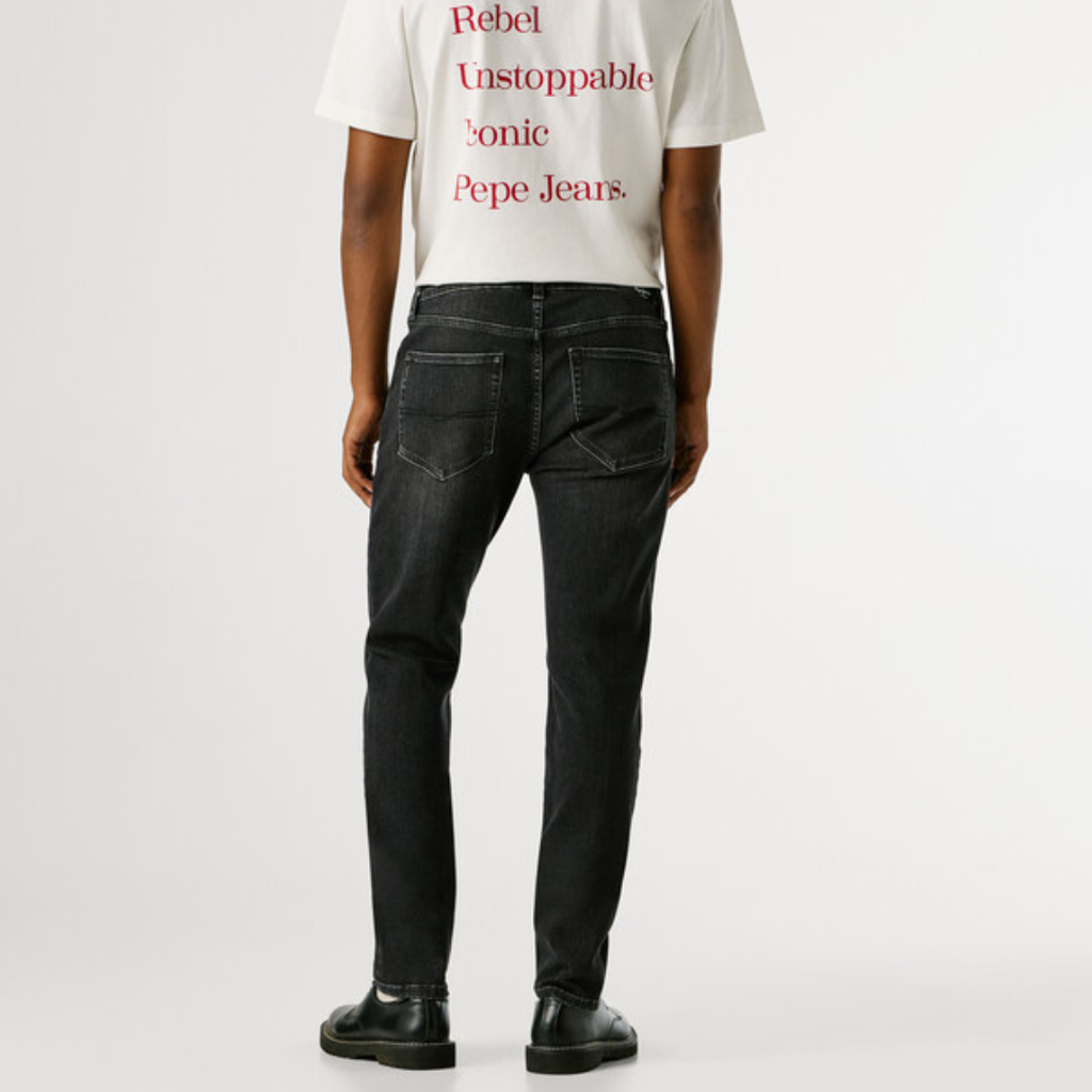 pepejeans taper fit mid-rise jeans - stanley