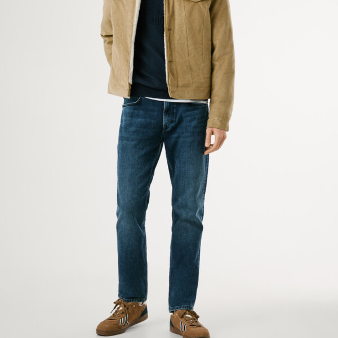 pepejeans taper fit mid-rise jeans - stanley