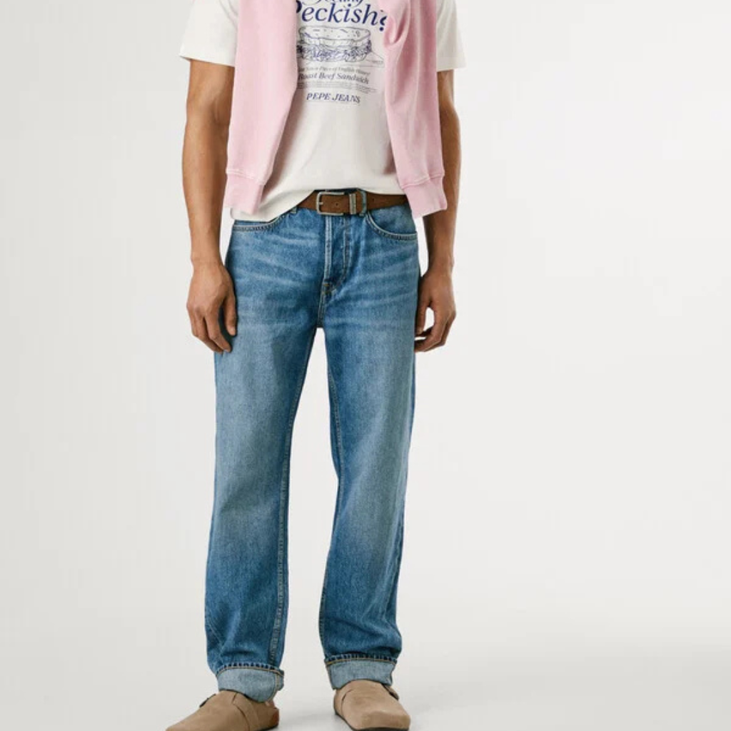 pepejeans relaxed fit mid-rise jeans - brighton