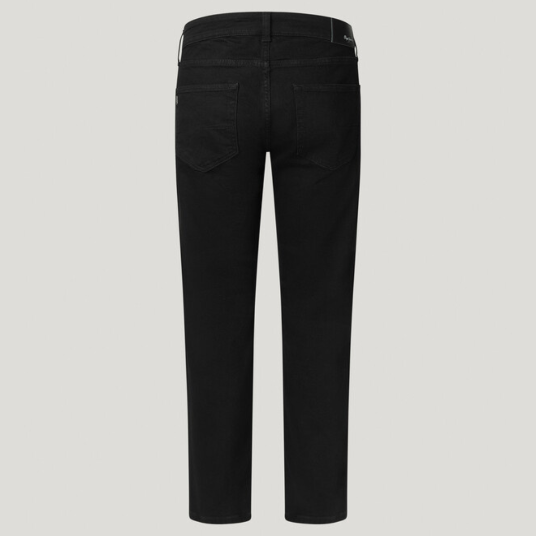 pepejeans straight fit mid-rise jeans - cash