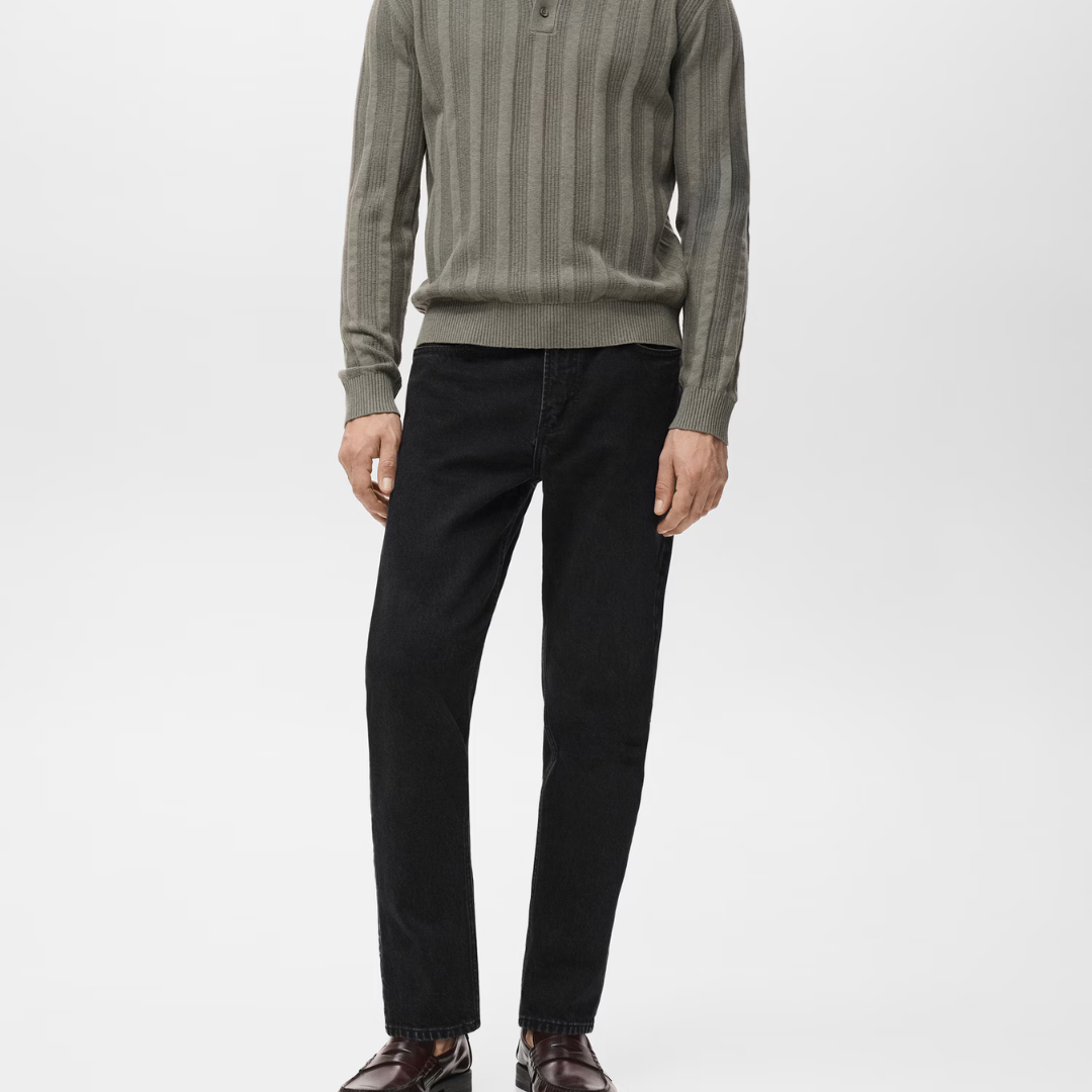 mango Ben cropped tapered-fit jeans